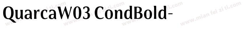 QuarcaW03 CondBold字体转换